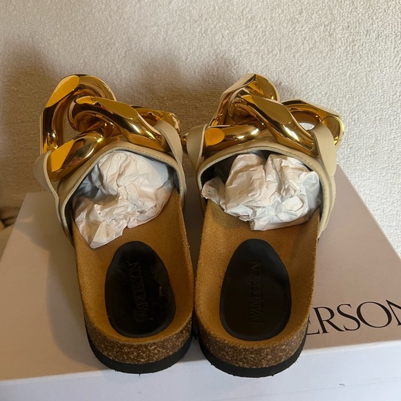 JW Anderson Beige Chain Slides 37 - Picture 6 of 16